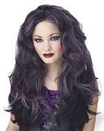 Black & Purple Long Wig