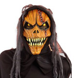 Hooded Pumpkin Monster - Halloween Pumpkin Mask
