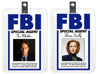 Mulder and Scully Halloween Costume Badge