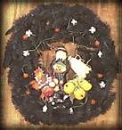 Black Halloween Door Wreath