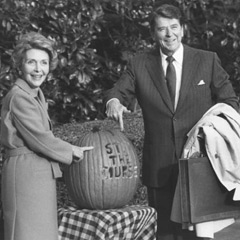 President Ronald Reagan and First Lady Nancy. October 31, 1982.