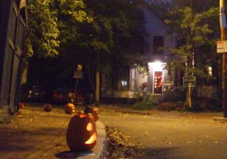 Pumpkins down the Street